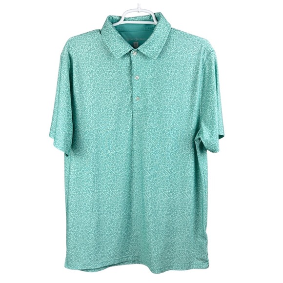 Hickey Freeman Other - Hickey Freeman Men's Golf Polo Shirt Medium Floral‎ Print Green